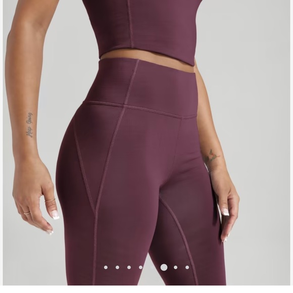 NWT Allbirds natural leggings in Aubergine color - Picture 2 of 4